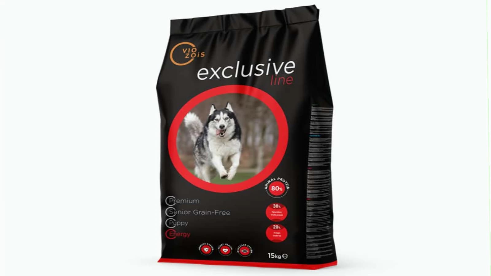 Viozois Exclusive Line Energy 15kg Ξηρά Τροφή για Κουτάβια με Κοτόπουλο, Κρέας, Ψάρια, Συκώτι και Ρύζι