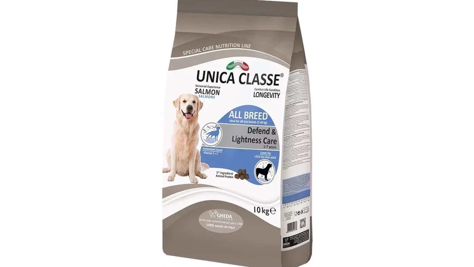Unica Classe All Breed Defend & Lightness Care με Σολομό 10kg